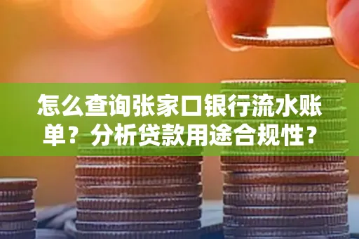 怎么查询张家口银行流水账单？分析贷款用途合规性？